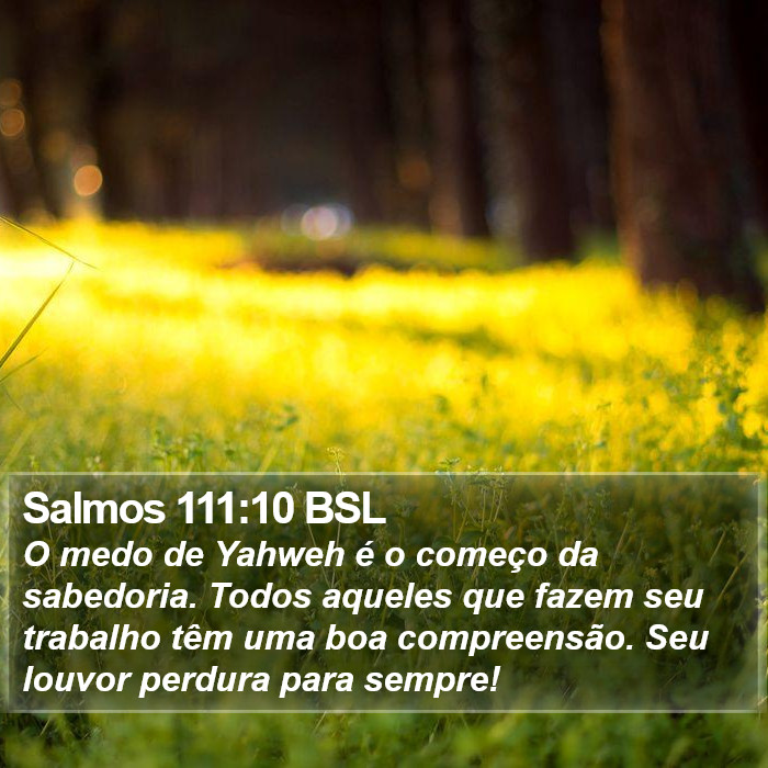 Salmos 111:10 BSL Bible Study