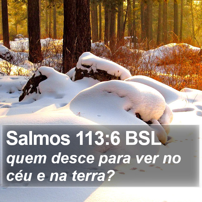 Salmos 113:6 BSL Bible Study