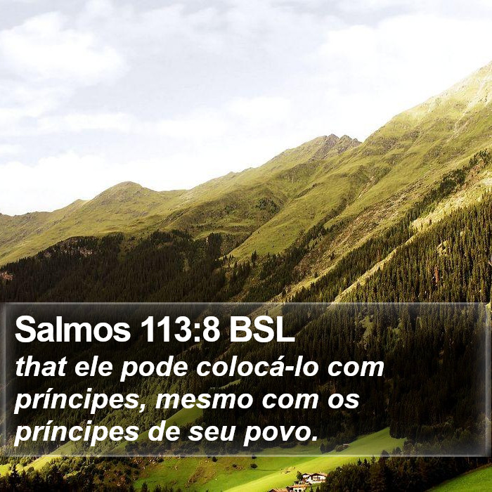 Salmos 113:8 BSL Bible Study