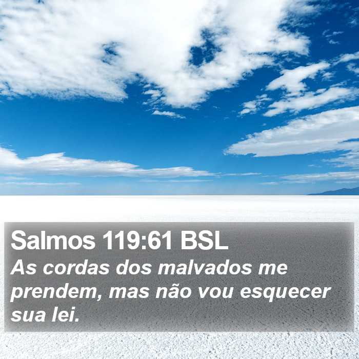 Salmos 119:61 BSL Bible Study