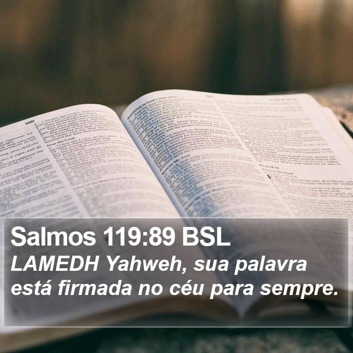 Salmos 119:89 BSL Bible Study