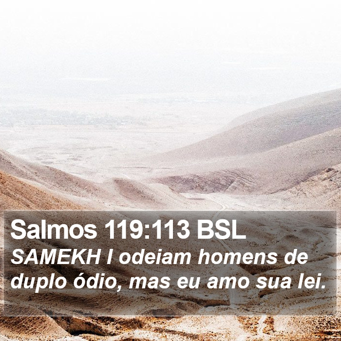 Salmos 119:113 BSL Bible Study
