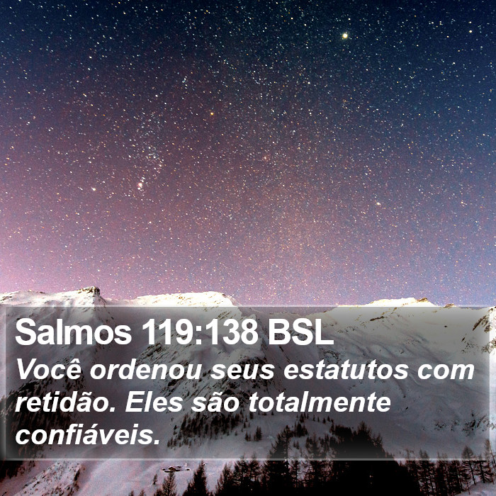 Salmos 119:138 BSL Bible Study