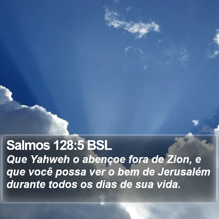 Salmos 128:5 BSL Bible Study