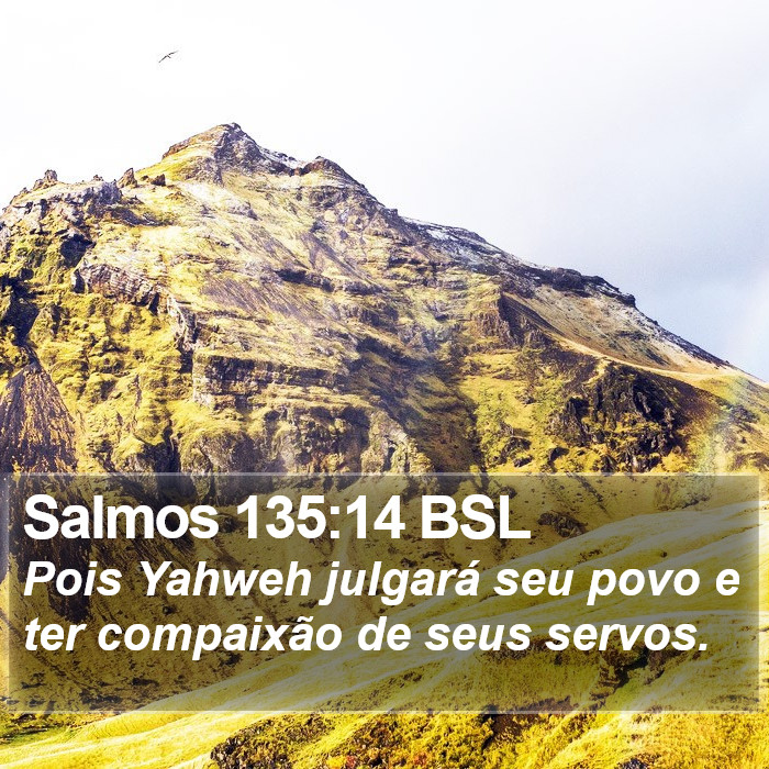 Salmos 135:14 BSL Bible Study