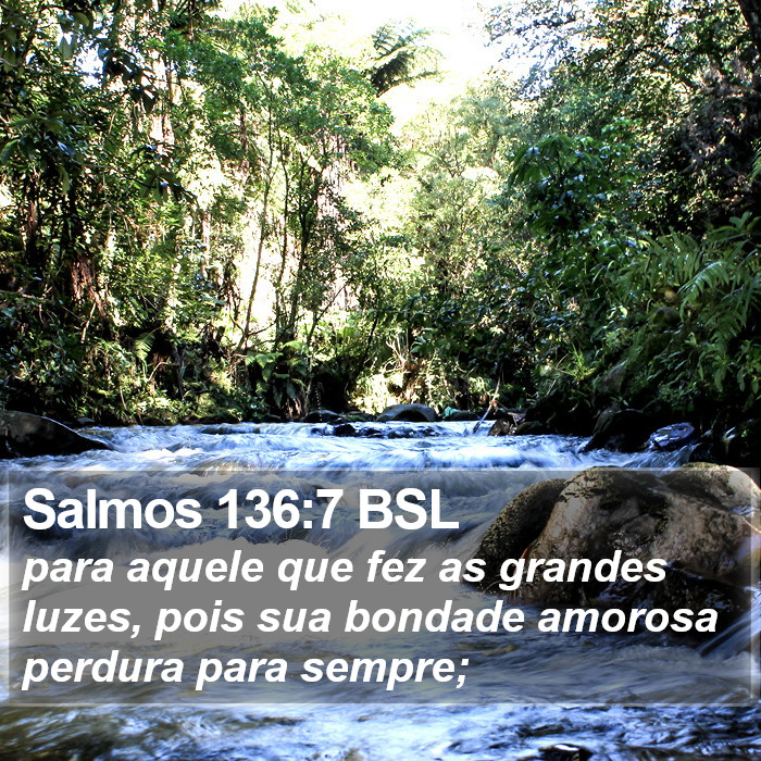 Salmos 136:7 BSL Bible Study