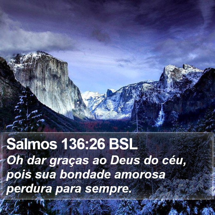 Salmos 136:26 BSL Bible Study
