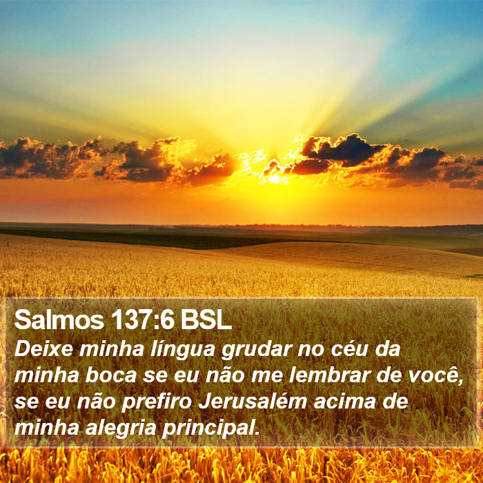 Salmos 137:6 BSL Bible Study