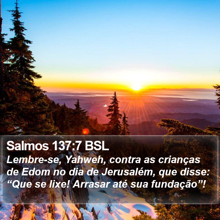 Salmos 137:7 BSL Bible Study