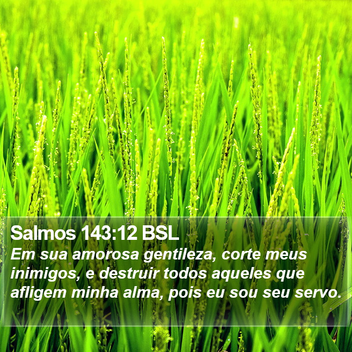 Salmos 143:12 BSL Bible Study