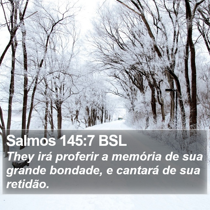 Salmos 145:7 BSL Bible Study