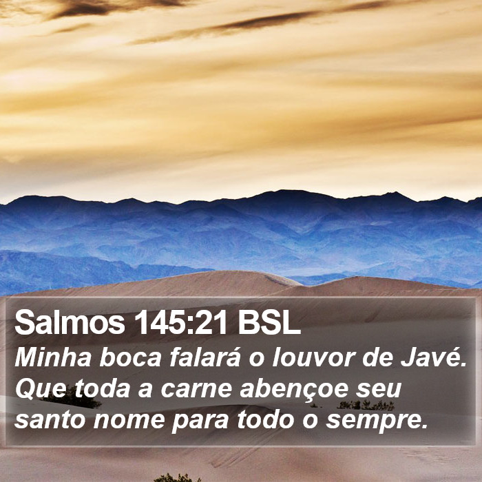 Salmos 145:21 BSL Bible Study