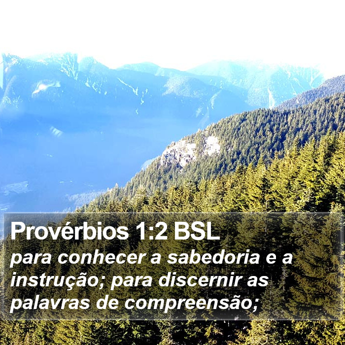 Provérbios 1:2 BSL Bible Study