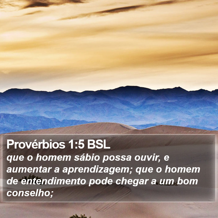 Provérbios 1:5 BSL Bible Study