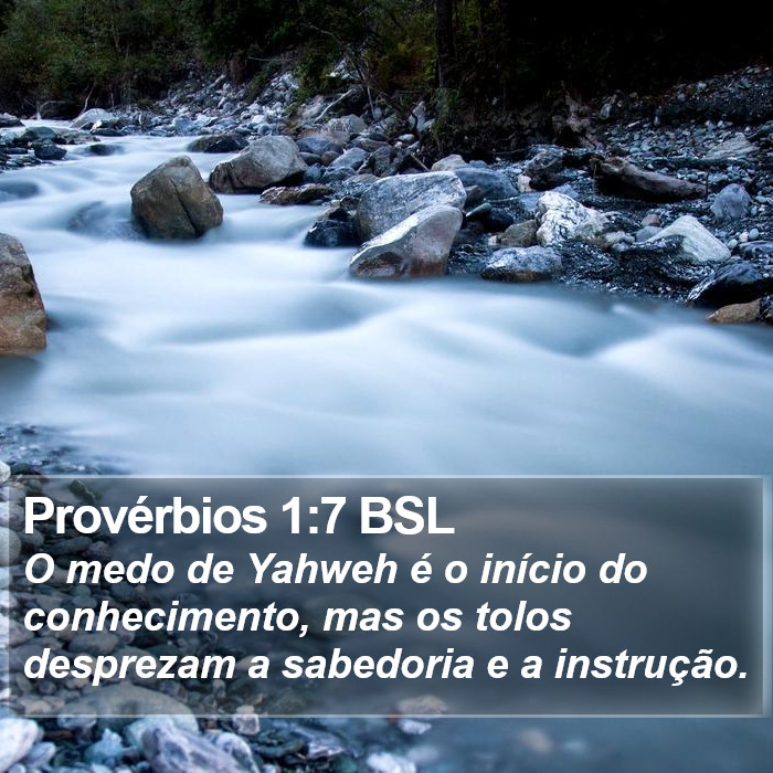 Provérbios 1:7 BSL Bible Study