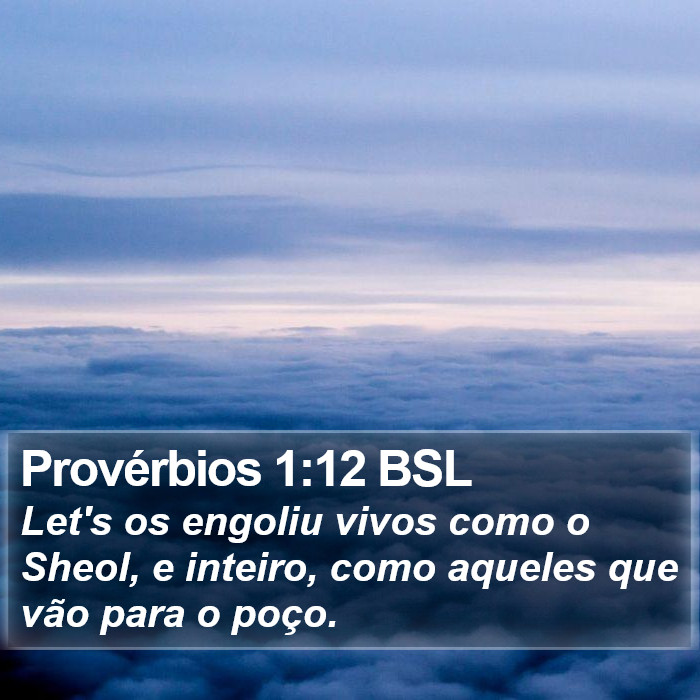 Provérbios 1:12 BSL Bible Study