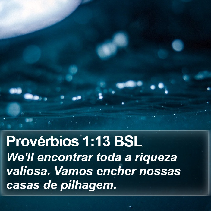 Provérbios 1:13 BSL Bible Study