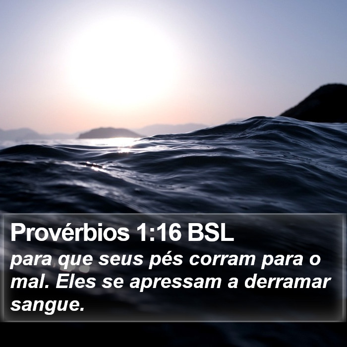 Provérbios 1:16 BSL Bible Study