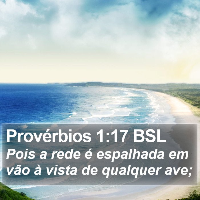 Provérbios 1:17 BSL Bible Study