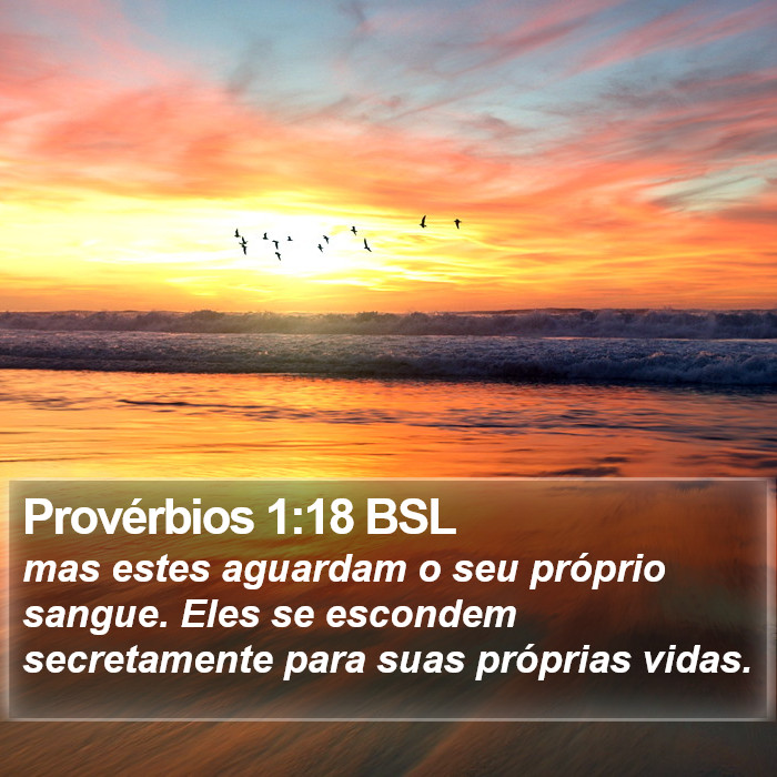 Provérbios 1:18 BSL Bible Study