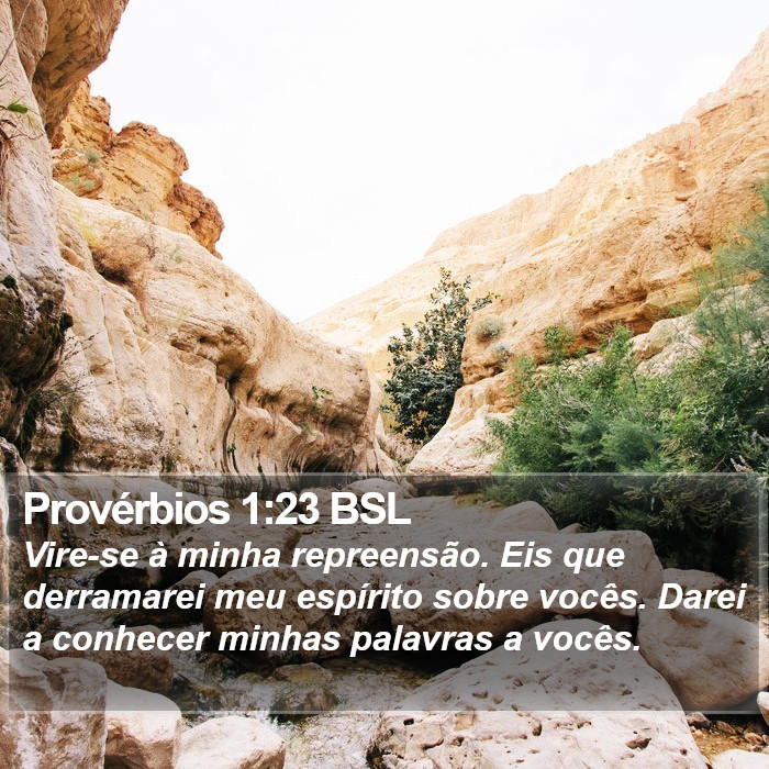 Provérbios 1:23 BSL Bible Study