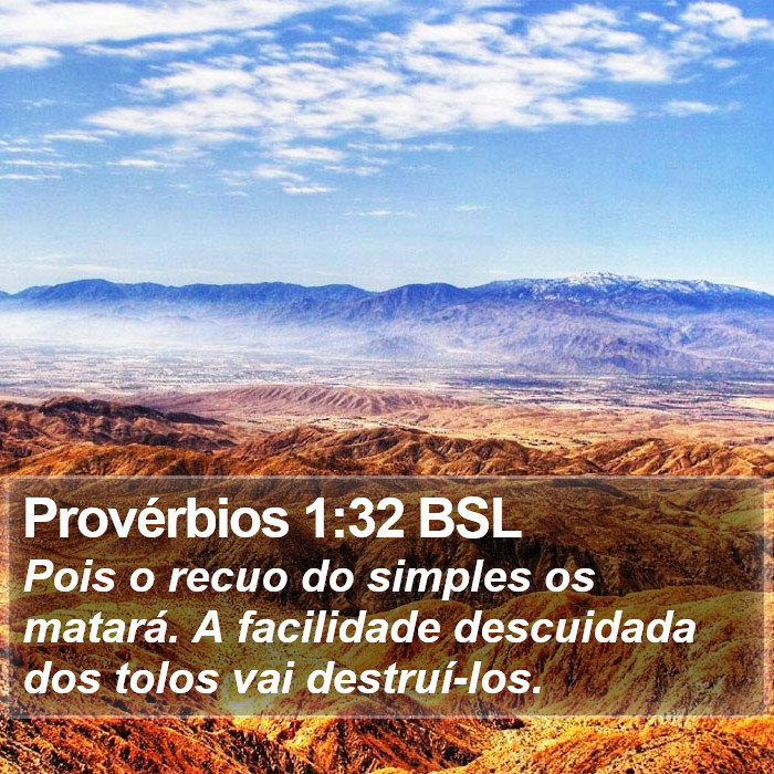 Provérbios 1:32 BSL Bible Study