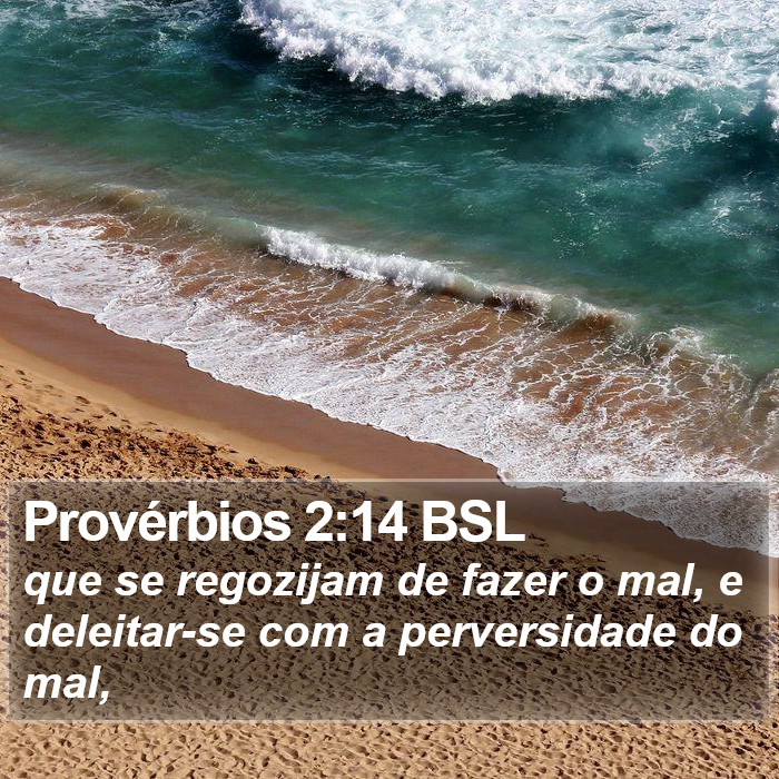 Provérbios 2:14 BSL Bible Study