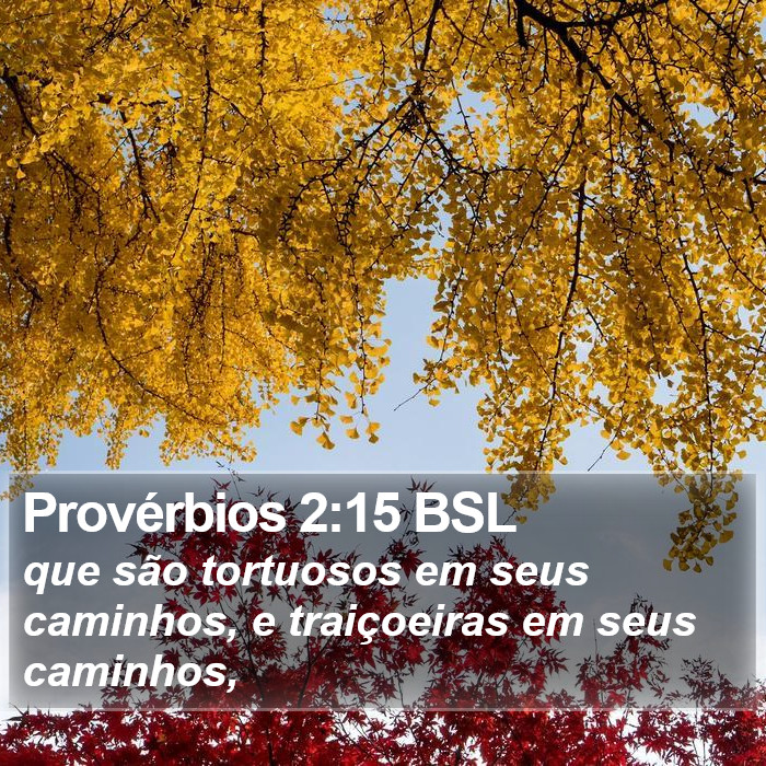 Provérbios 2:15 BSL Bible Study