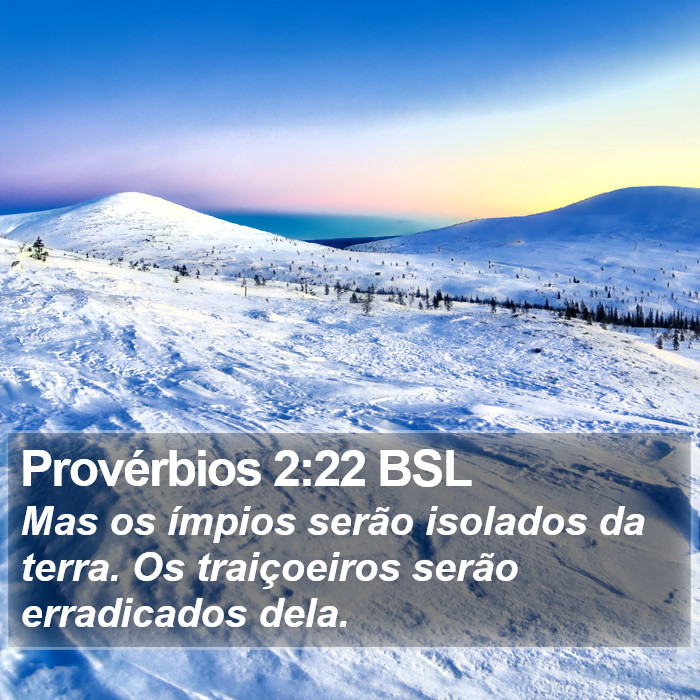 Provérbios 2:22 BSL Bible Study