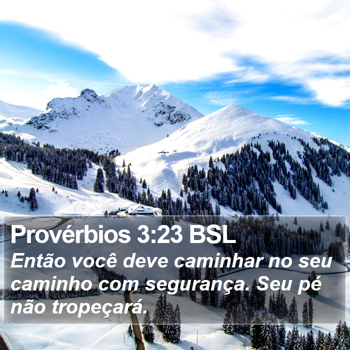 Provérbios 3:23 BSL Bible Study