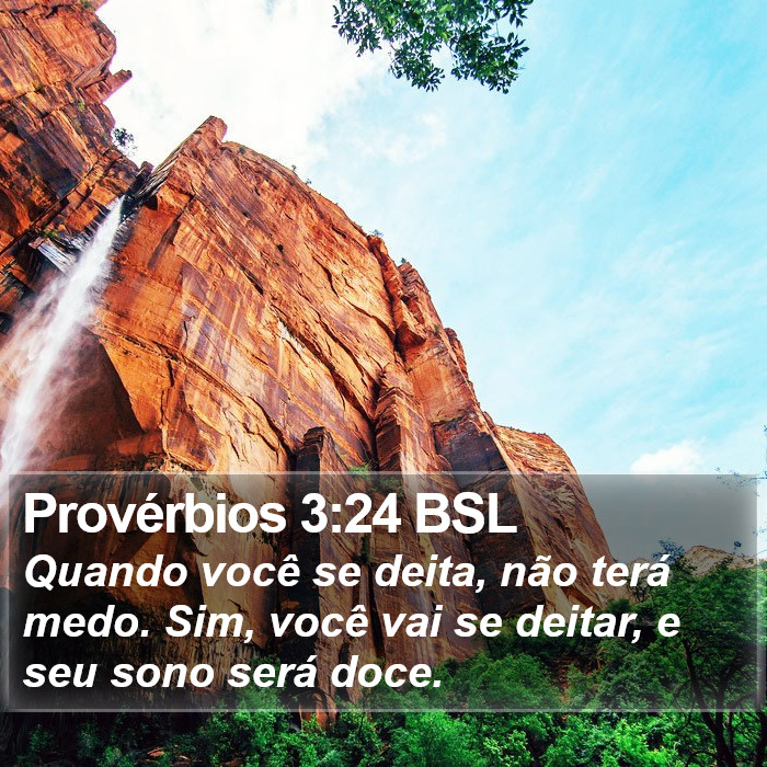 Provérbios 3:24 BSL Bible Study