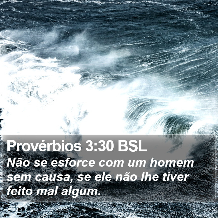 Provérbios 3:30 BSL Bible Study