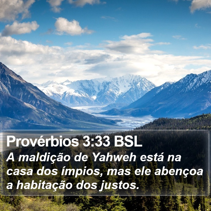 Provérbios 3:33 BSL Bible Study
