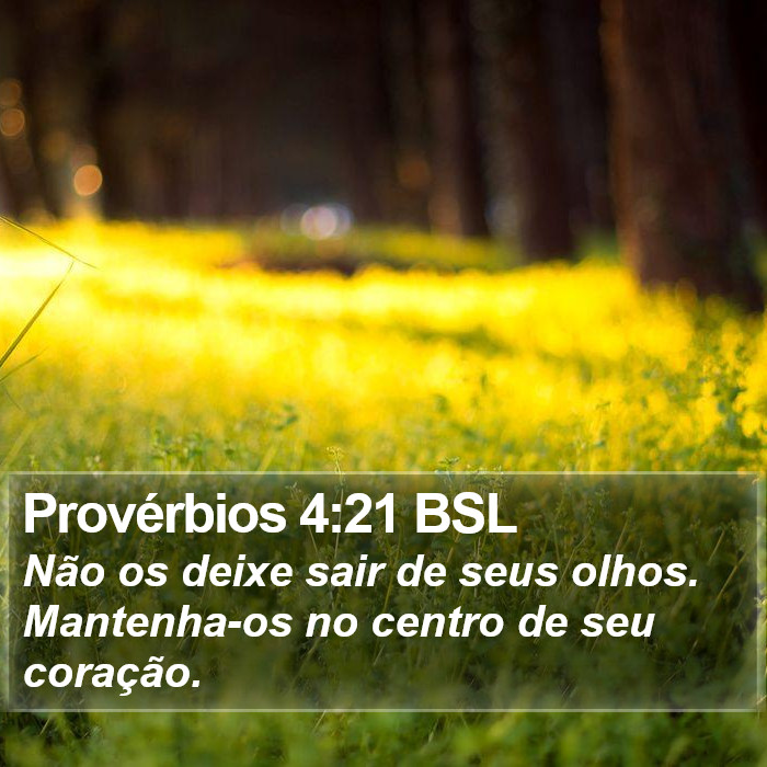 Provérbios 4:21 BSL Bible Study