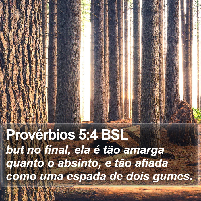 Provérbios 5:4 BSL Bible Study