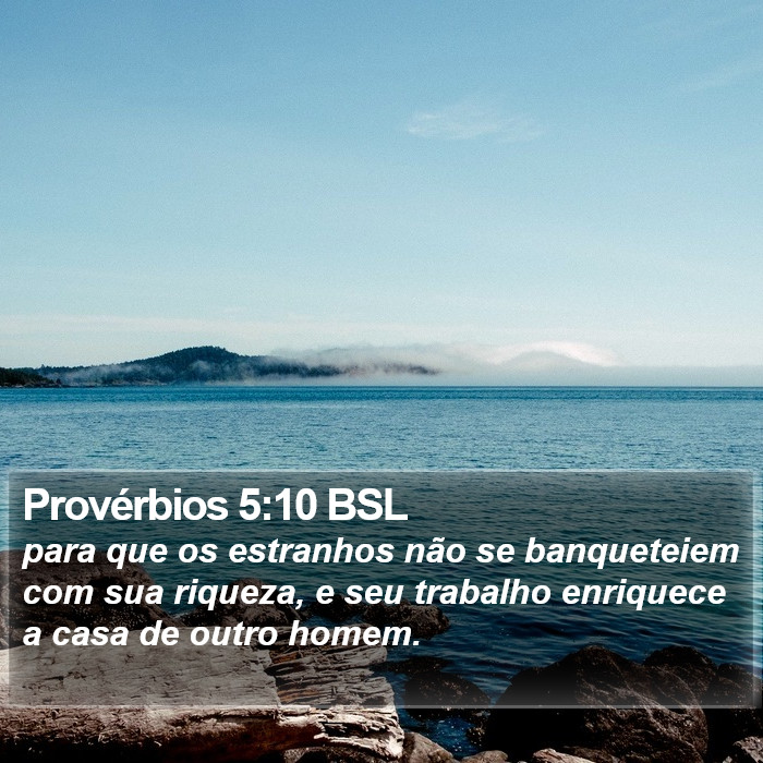 Provérbios 5:10 BSL Bible Study