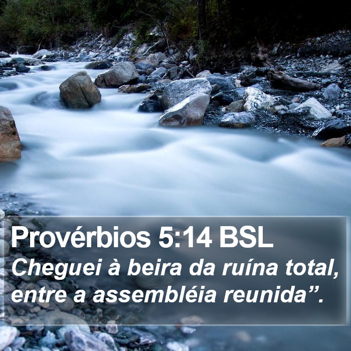 Provérbios 5:14 BSL Bible Study