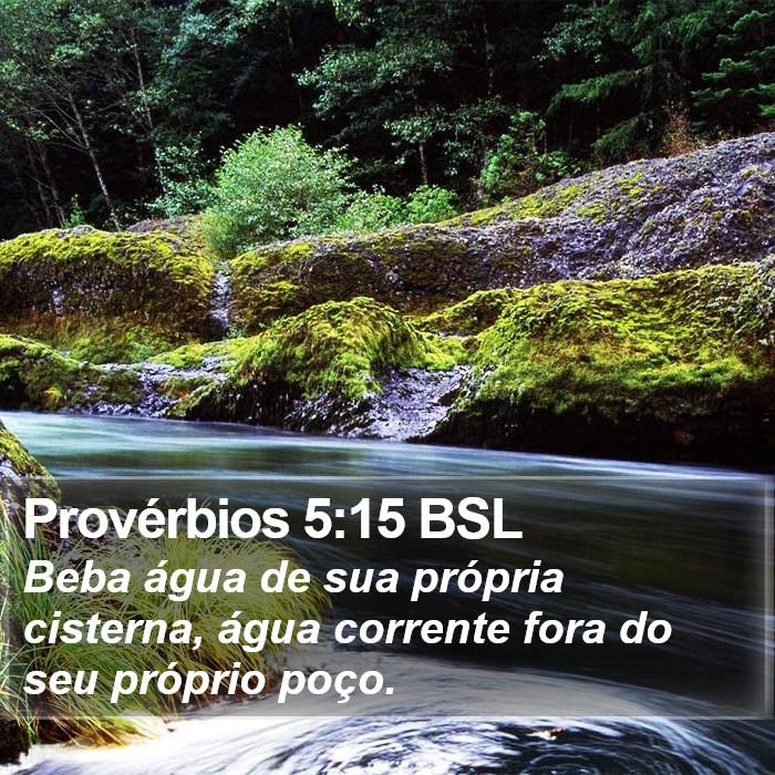 Provérbios 5:15 BSL Bible Study