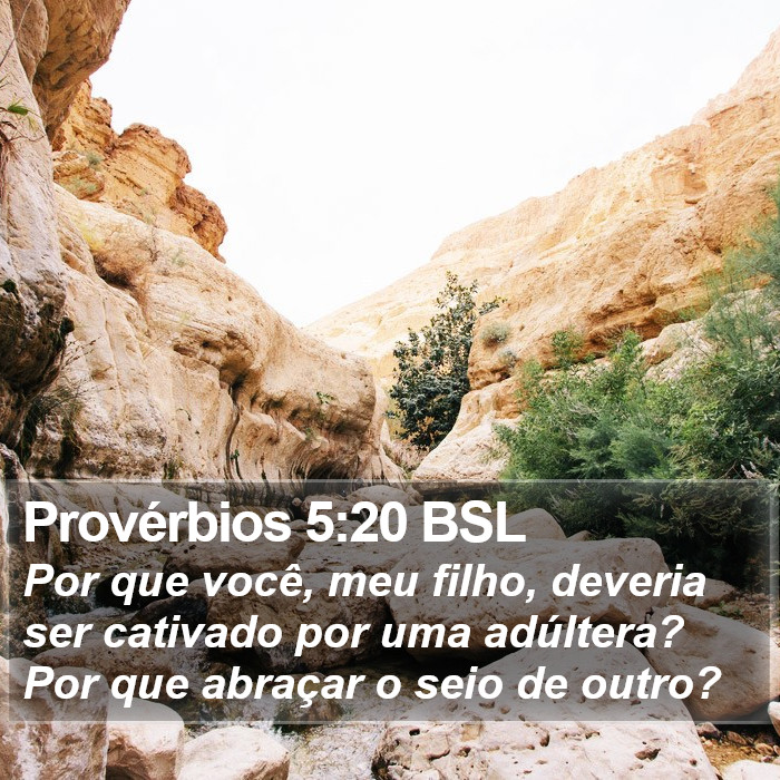 Provérbios 5:20 BSL Bible Study