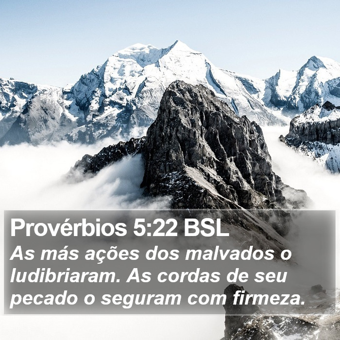 Provérbios 5:22 BSL Bible Study