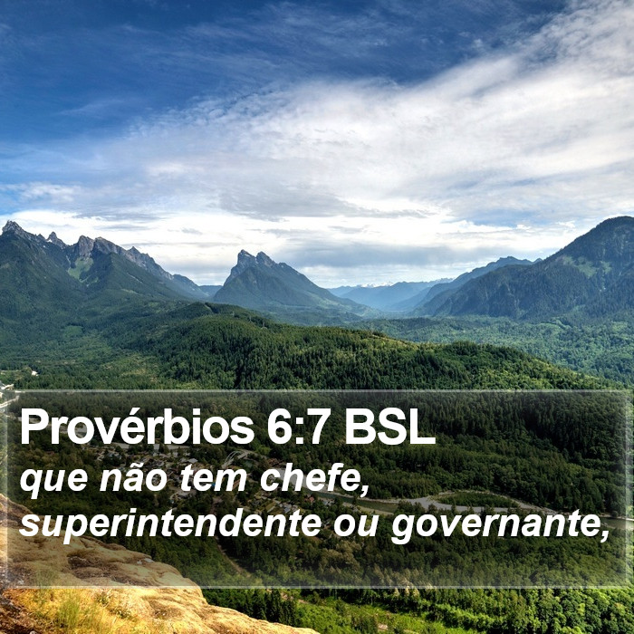 Provérbios 6:7 BSL Bible Study