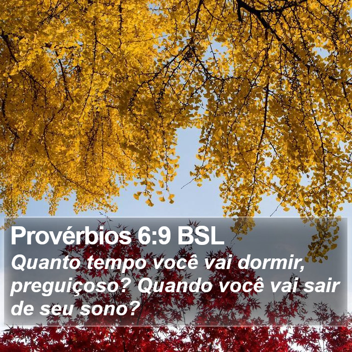 Provérbios 6:9 BSL Bible Study