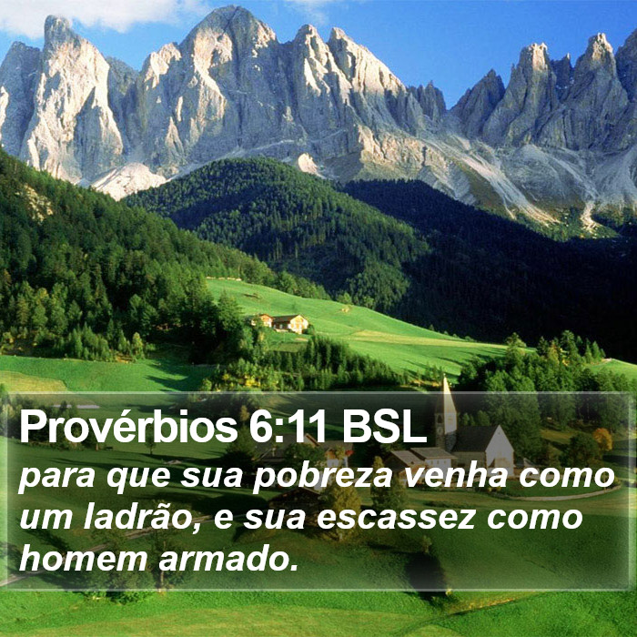 Provérbios 6:11 BSL Bible Study