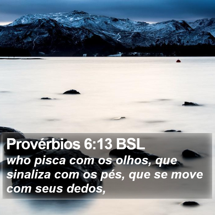 Provérbios 6:13 BSL Bible Study