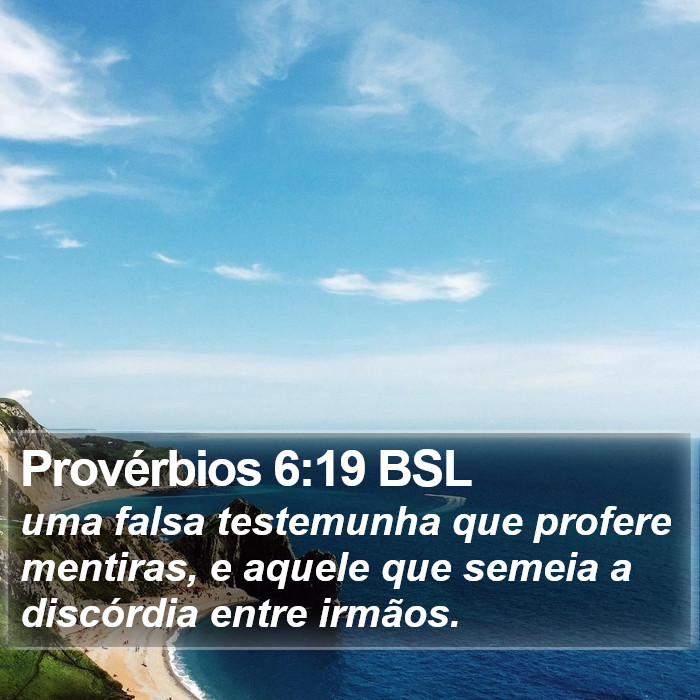 Provérbios 6:19 BSL Bible Study