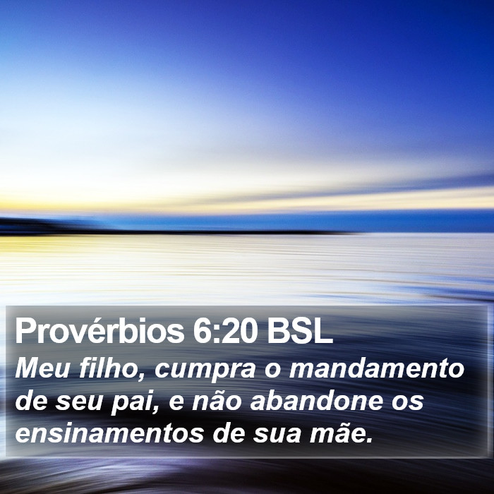 Provérbios 6:20 BSL Bible Study