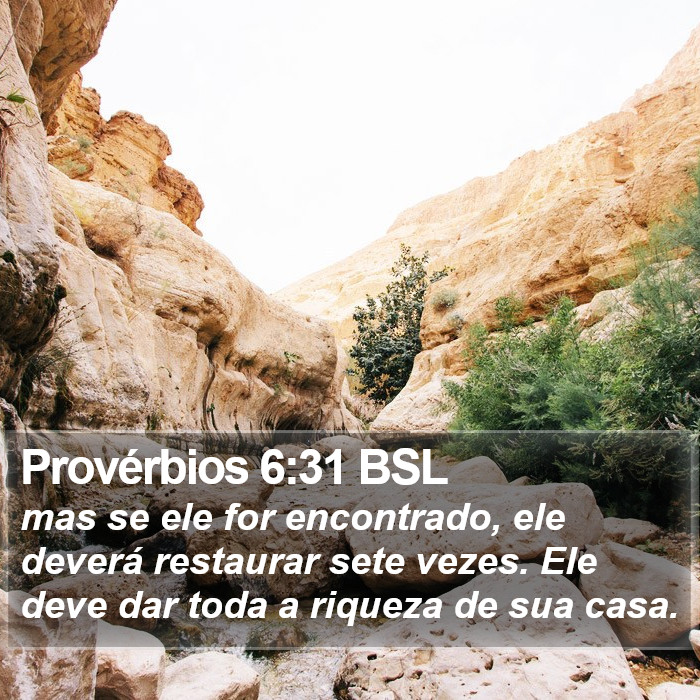 Provérbios 6:31 BSL Bible Study