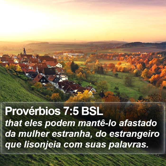 Provérbios 7:5 BSL Bible Study