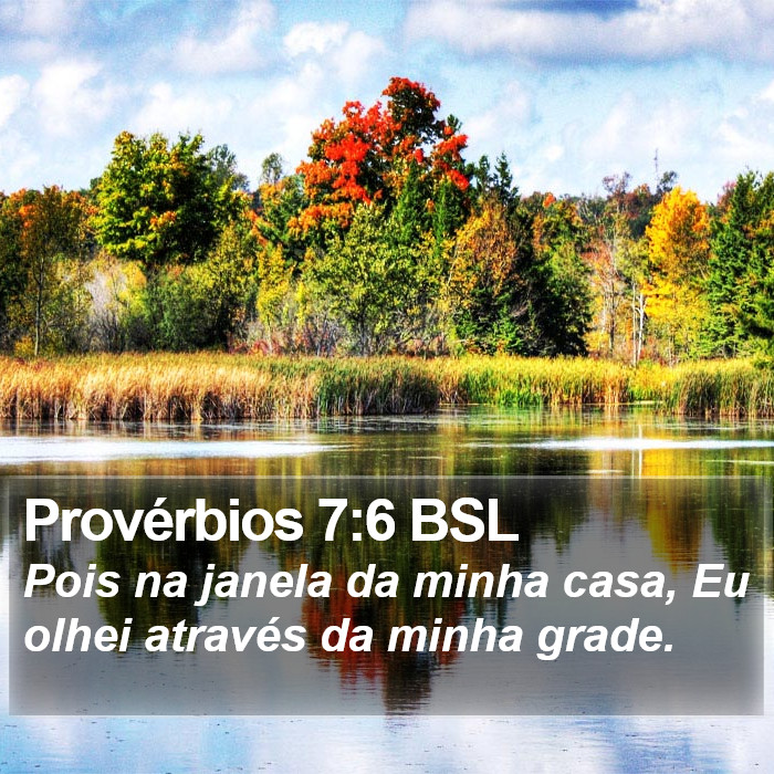 Provérbios 7:6 BSL Bible Study
