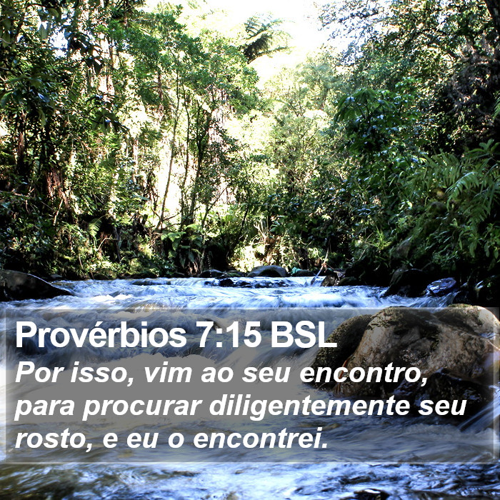 Provérbios 7:15 BSL Bible Study